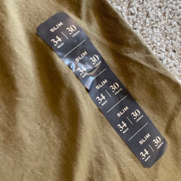 NWT J. CREW FACTORY OLIVE GREEN SLIM-FIT FLEX PANTS - SIZE 34 x 30 - Picture 11 of 15